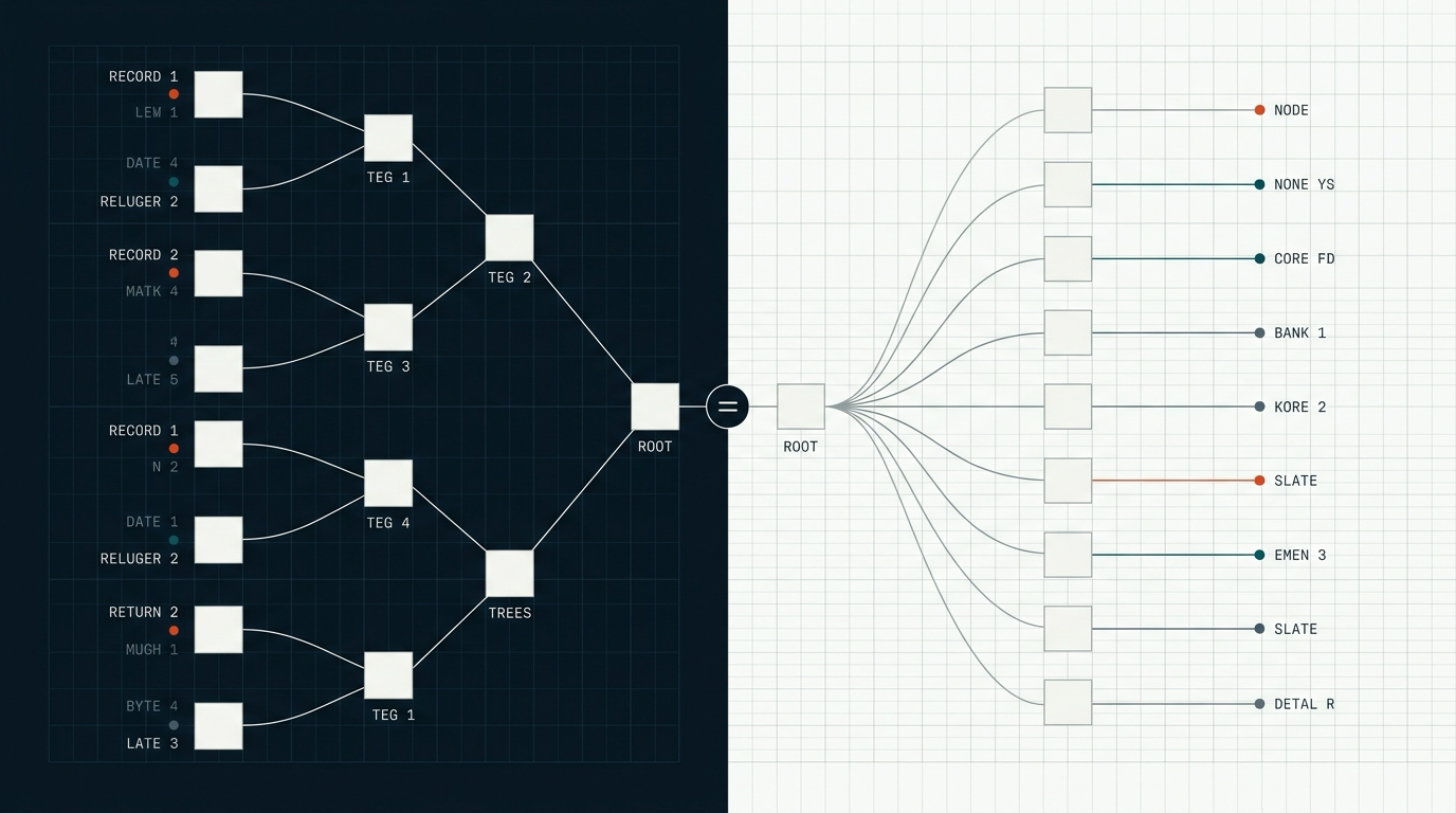 Hybrid plan combining a binary tree and a unilevel fan.